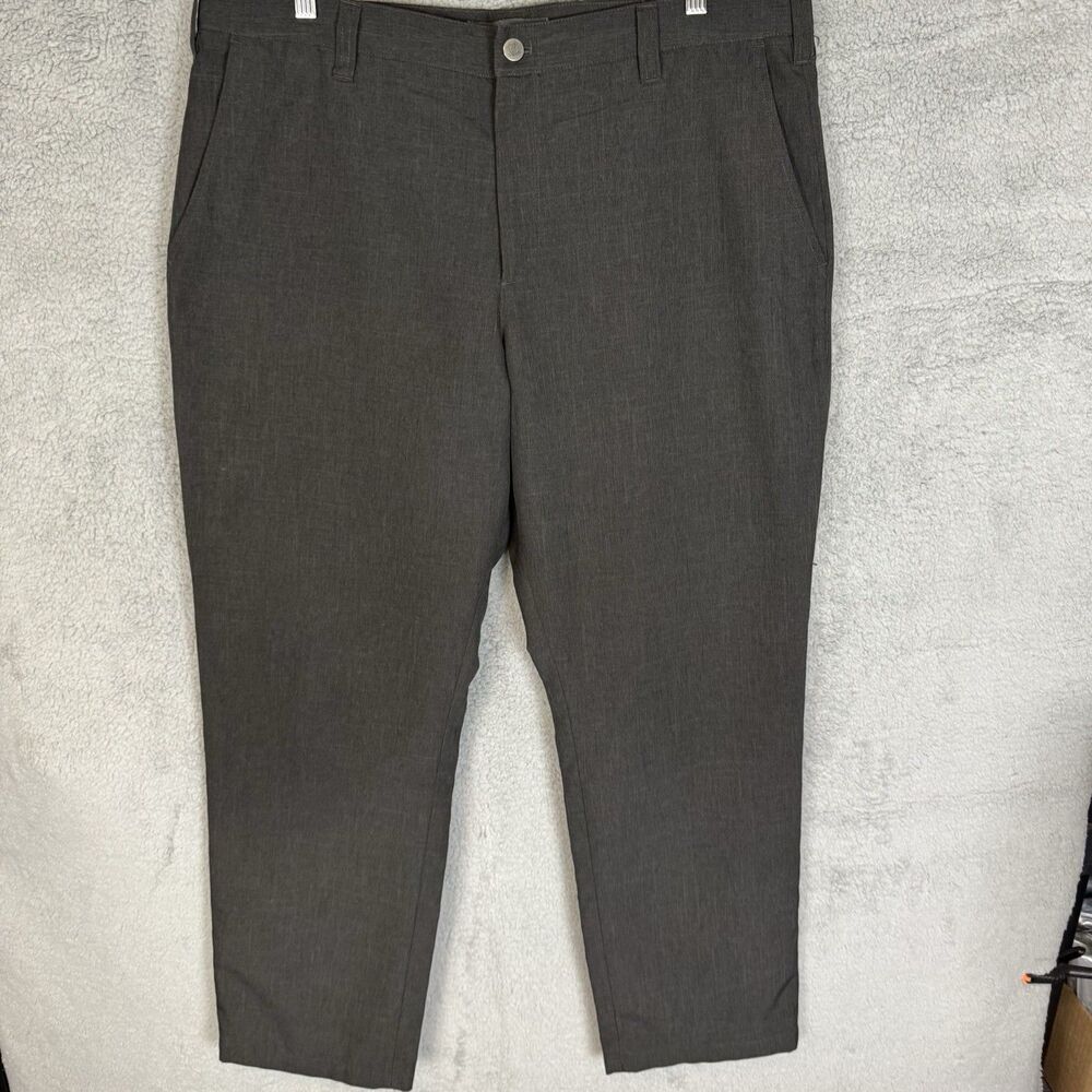 S Bluffworks Pants Mens 38x32 Grey Original Performance Casual Polyester Relaxed